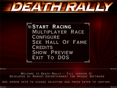 Death Rally - Screenshot - Game Select Image
