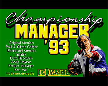 Championship Manager 93 - Screenshot - Game Title Image