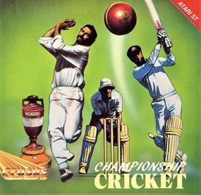 Championship Cricket - Box - Front Image
