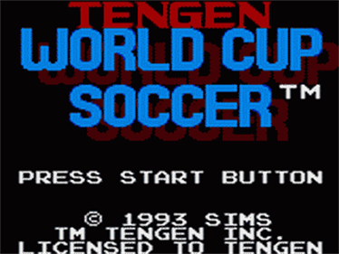 Tengen World Cup Soccer - Screenshot - Game Title Image