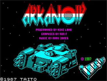 Arkanoid - Screenshot - Game Title