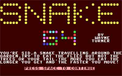 Snake 64 - Screenshot - Game Title Image