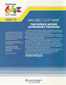 The Patrick Moore Astronomy Program - Box - Back Image