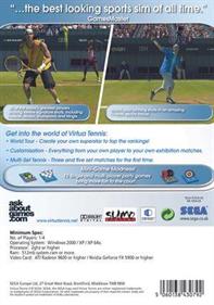 Virtua Tennis 3 - Box - Back Image