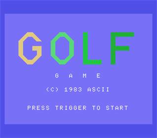 Golf Game - Screenshot - Game Title Image