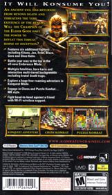 Mortal Kombat: Unchained - Box - Back Image