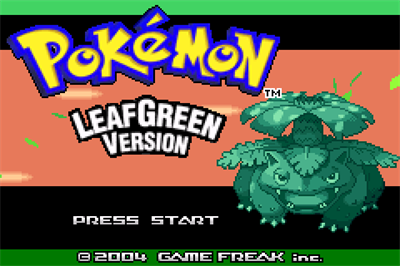 Pokémon LeafGreen Version - Screenshot - Game Title Image