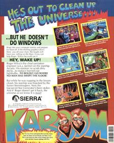 Space Quest I: Roger Wilco in the Sarien Encounter - Box - Back Image