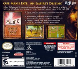 Battles of Prince of Persia - Box - Back Image
