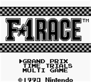 F-1 Race - Screenshot - Game Title Image
