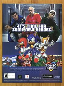 Sonic Heroes - Advertisement Flyer - Front Image
