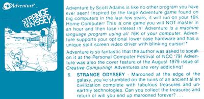 Strange Odyssey - Advertisement Flyer - Front Image