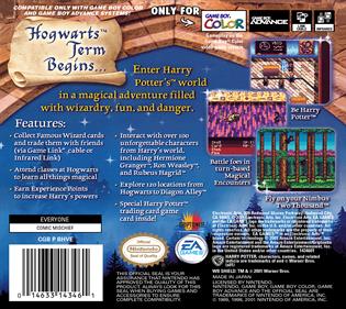 Harry Potter and the Sorcerer's Stone - Box - Back Image