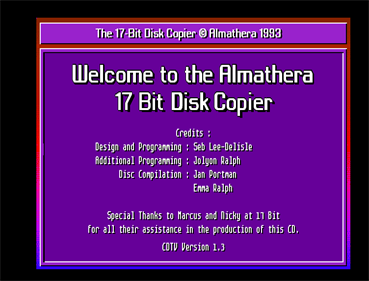 17 Bit: Collection for Amiga CDTV - Screenshot - Game Title Image