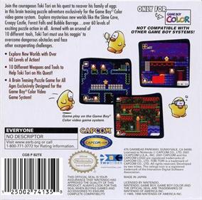 Toki Tori - Box - Back Image