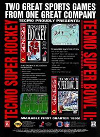 Tecmo Super Bowl II: Special Edition - Advertisement Flyer - Front Image