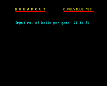 Breakout (Your Computer) - Screenshot - Game Title Image