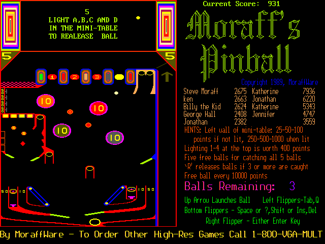 Moraff's Pinball