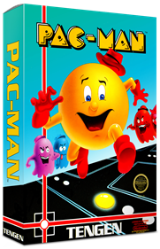 Pac-Man (Tengen) - Box - 3D Image