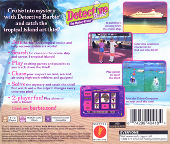 Detective Barbie: The Mystery Cruise - Box - Back Image