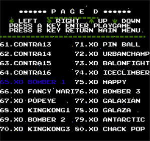 100-in-1 Contra Function 16 - Screenshot - Game Select Image