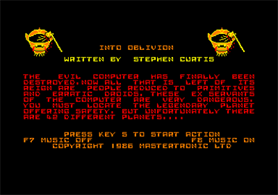 Into Oblivion - Screenshot - Game Title Image