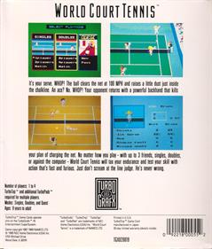 World Court Tennis - Box - Back Image