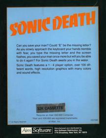 Sonic Death - Box - Back Image