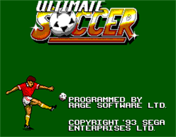 Ultimate Soccer - Screenshot - Game Title Image