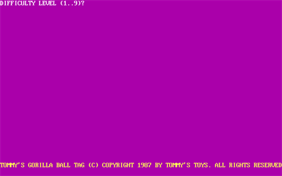 Tommy's Gorilla Ball Tag - Screenshot - Game Title Image