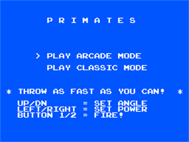 Primates - Screenshot - Game Title Image