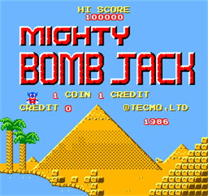 Vs. Mighty Bomb Jack - Screenshot - Game Title Image