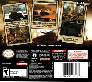 Brothers in Arms DS - Box - Back Image