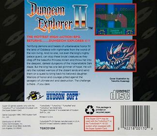 Dungeon Explorer II - Box - Back Image