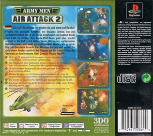 Army Men: Air Attack 2 - Box - Back Image