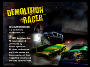 Demolition Racer - Screenshot - Game Title Image