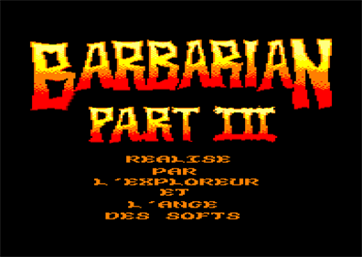 Barbarian Part III - Screenshot - Game Title Image