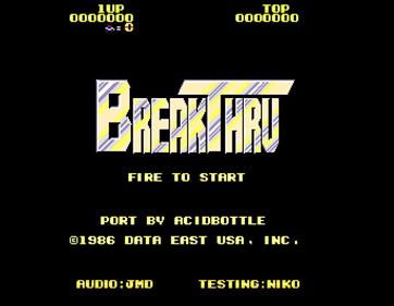 BreakThru - Screenshot - Game Title Image