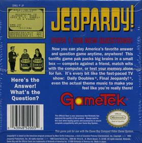Jeopardy! - Box - Back Image