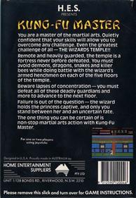 Kung-Fu Master - Box - Back Image