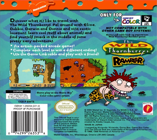 The Wild Thornberrys: Rambler - Box - Back Image