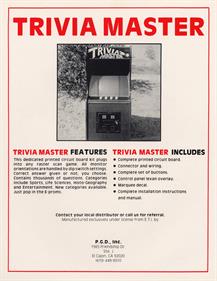 Trivia Master - Advertisement Flyer - Front Image