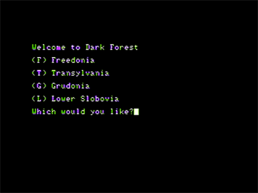 Dark Forest - Screenshot - Game Select Image