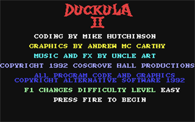 Count Duckula 2 featuring Tremendous Terence - Screenshot - Game Title Image