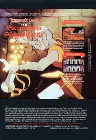Dragon's Lair Part II: Escape from Singe's Castle - Box - Back Image