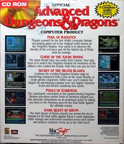 Advanced Dungeons & Dragons: Collector's Edition - Box - Back Image