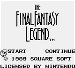 The Final Fantasy Legend - Screenshot - Game Title Image