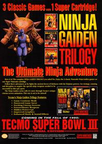 Ninja Gaiden Trilogy - Advertisement Flyer - Front Image