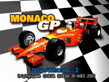 Sega Ages 2500 Series Vol. 2: Monaco GP - Screenshot - Game Title Image