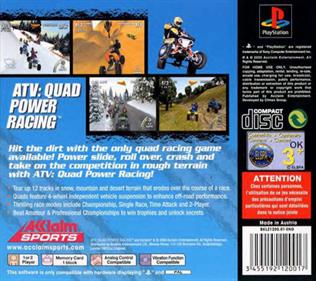 ATV: Quad Power Racing - Box - Back Image